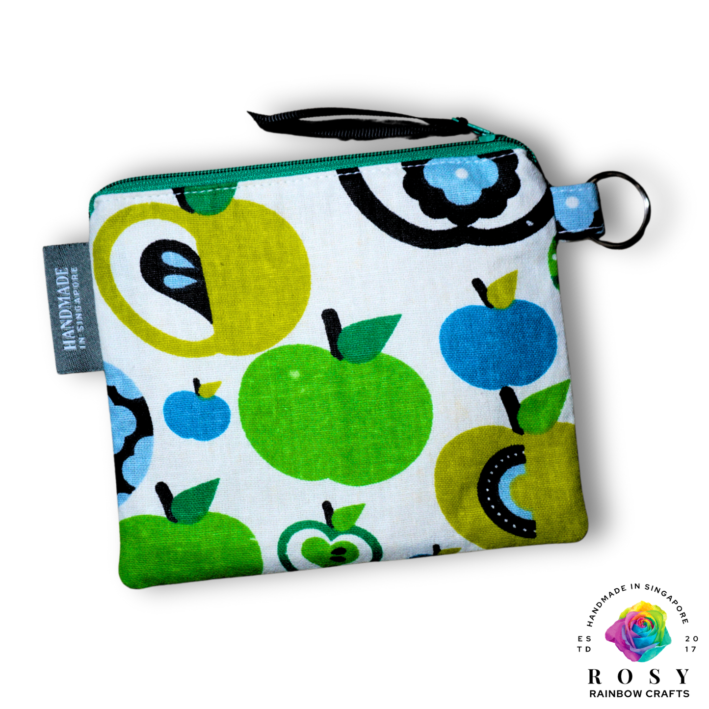 Basic Mini Zipper Pouch Apple Green