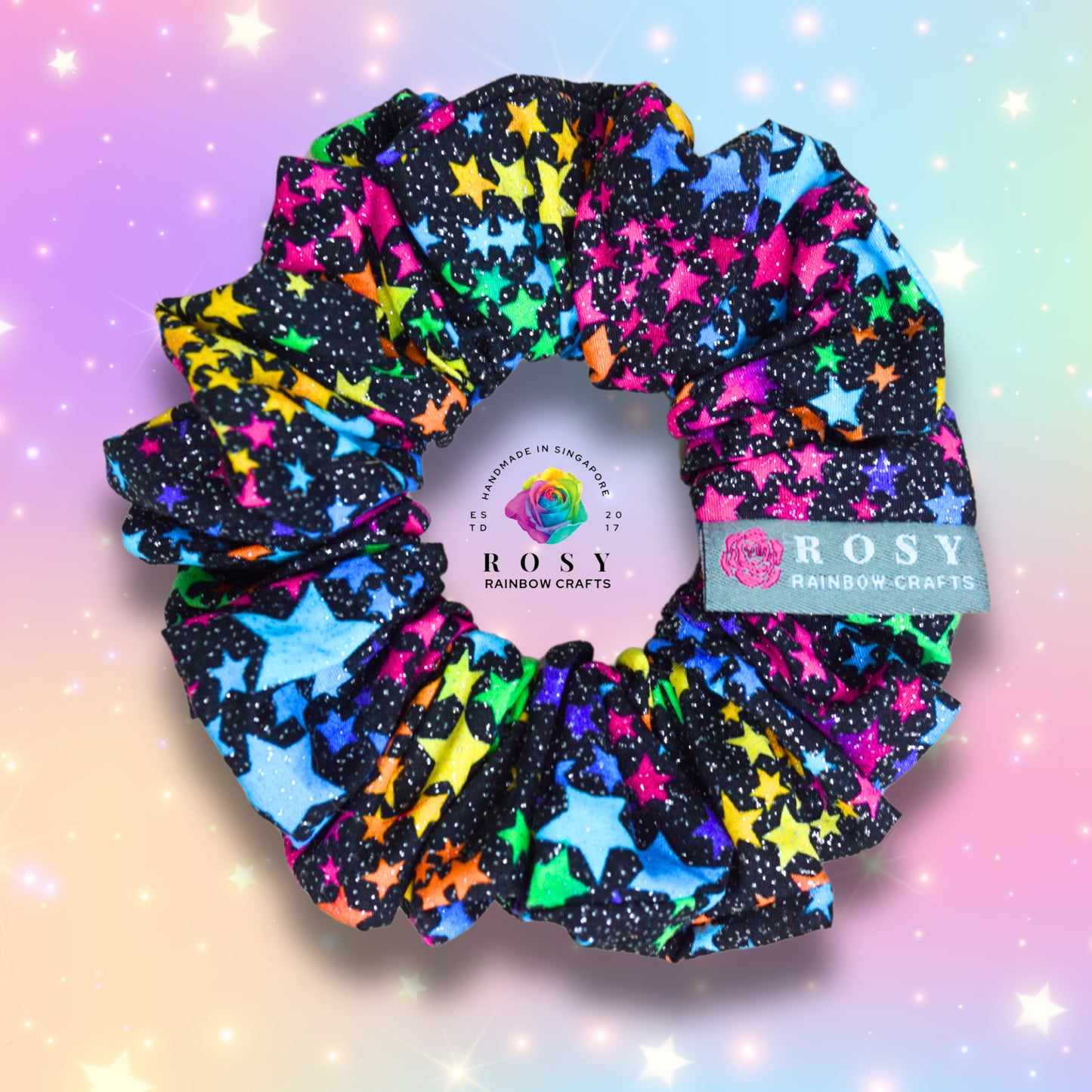 Regular Cotton Scrunchie Sparkles Stars